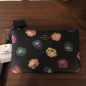 Coach Rainbow Rose Small Wristlet